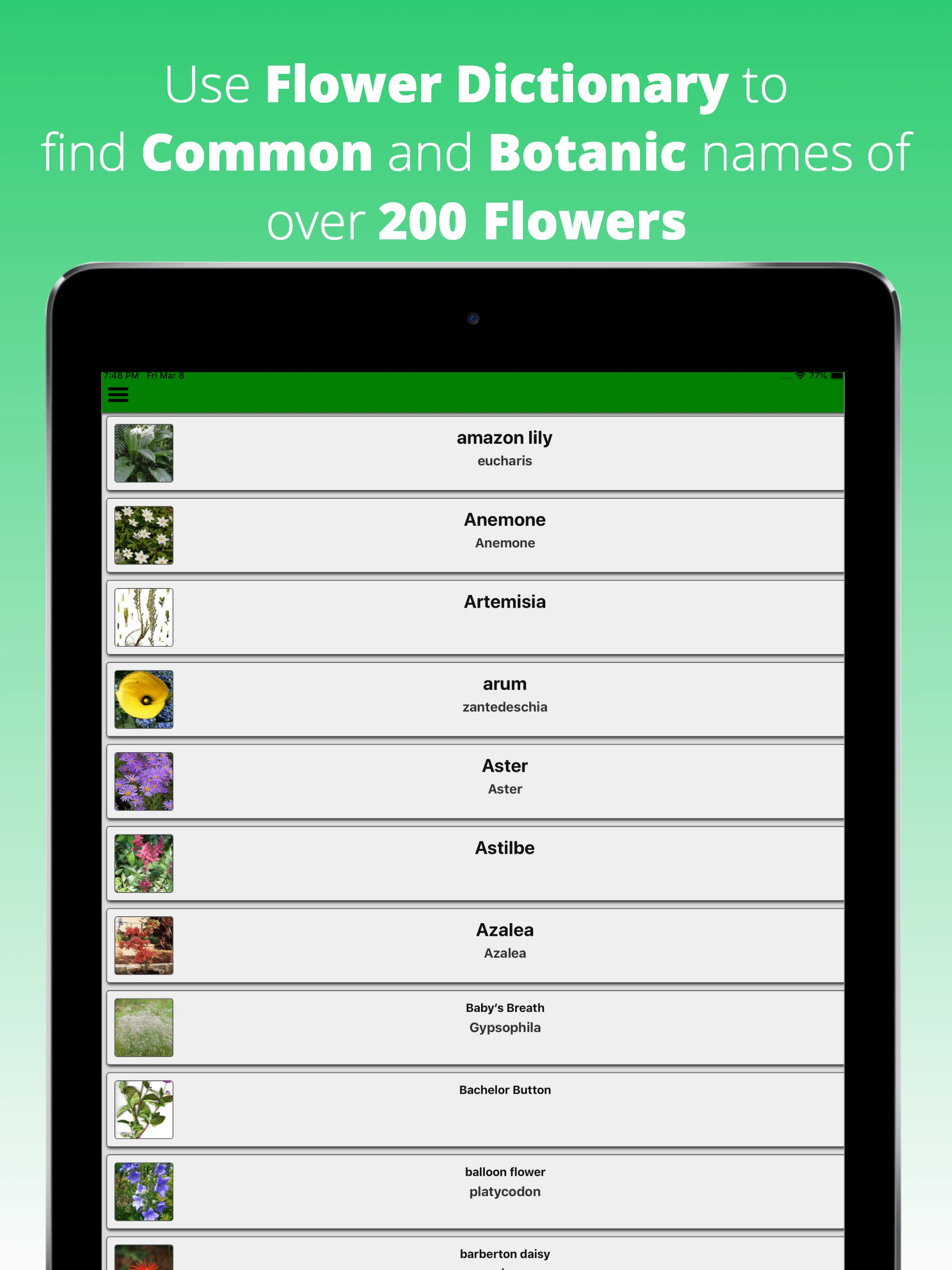 Plants Dictionary screenshot
